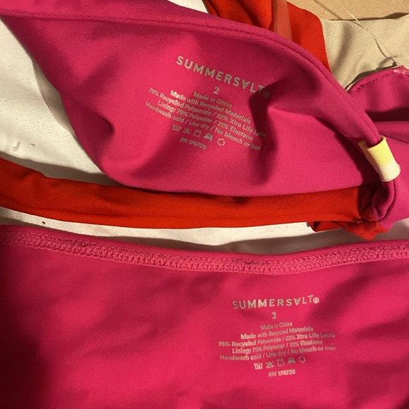 Summersalt Sidestroke Bikini - Fushia Size 2 - Picture 3 of 3